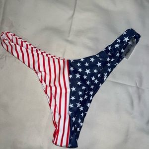 American flag bathing suit bottoms